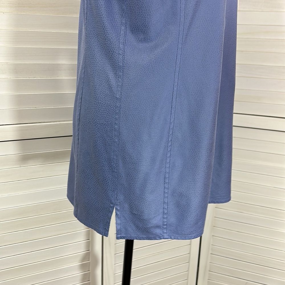 Chico’s Tunic Shirt Size 1 (8) Blue Long Sleeve - Picture 7 of 14